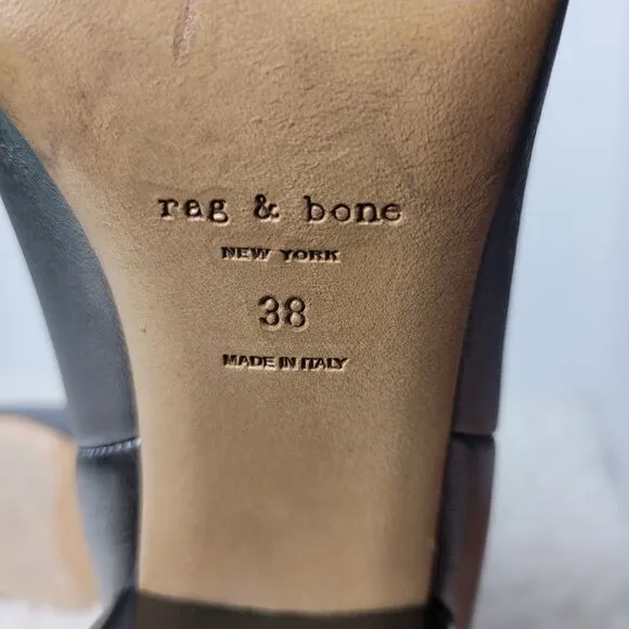 Rag &amp; Bone Drea Womens Boot Size 7.5 Metallic Silver Ankle Bootie Shoes