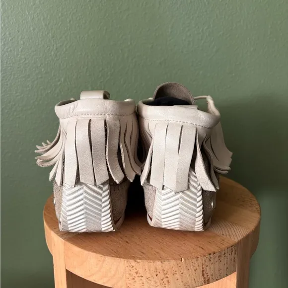 RAG &amp; BONE Ghita Fringed Suede &amp; Leather Moccasins
