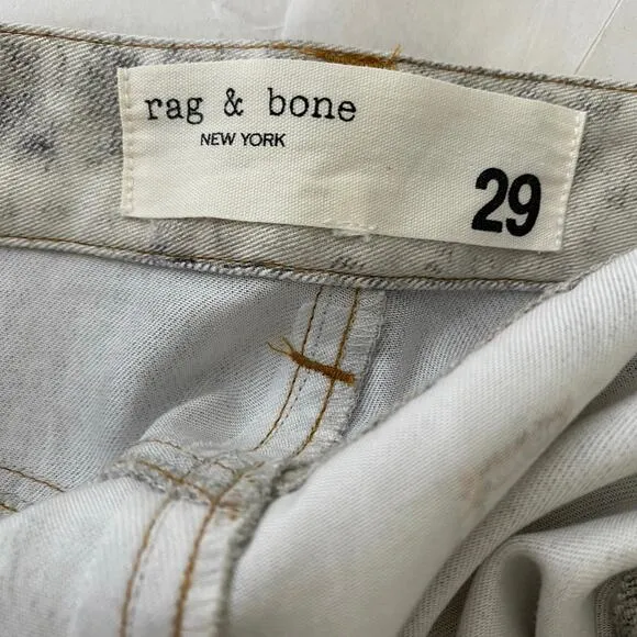 rag &amp; bone Maya Liquid Shorts Size 29 Black Bleach Tencel Minimalist Casual