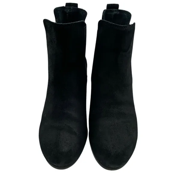 Rag &amp; Bone Womens Shoes Devon Boots Sz 5 Black Leather Ankle Heeled Suede Sleek