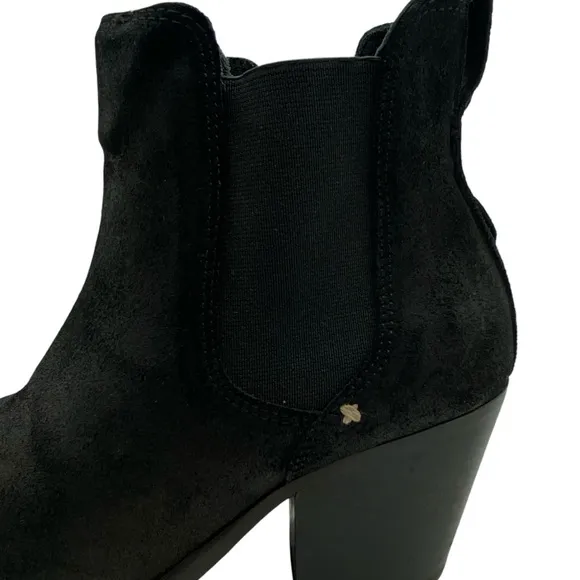 Rag &amp; Bone Womens Shoes Devon Boots Sz 5 Black Leather Ankle Heeled Suede Sleek