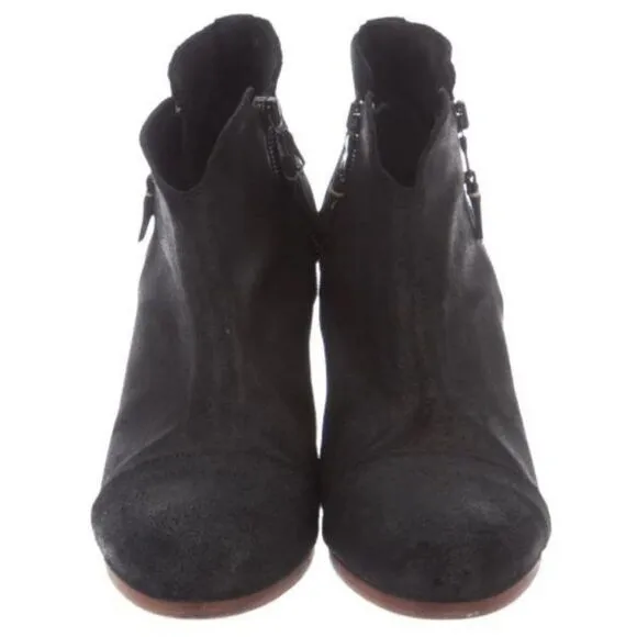 RAG &amp; BONE Suede Round Toe Boots Heels Boo…