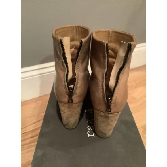Rag and Bone Newbury Boots, Gray Leather , 40/10 Heeled Booties