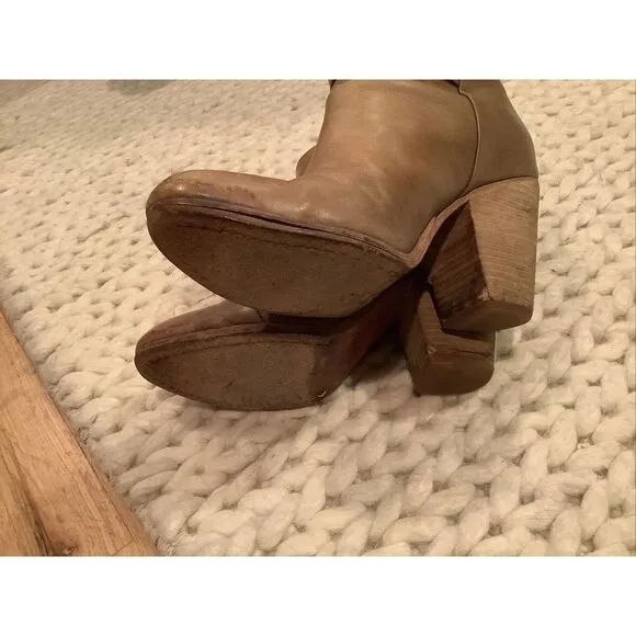 Rag and Bone Newbury Boots, Gray Leather , 40/10 Heeled Booties