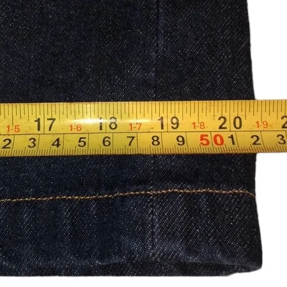 RALPH LAUREN size 12 blue jean skirt flat front mini dark denim NWOT