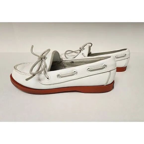 Ralph Lauren Vintage 1970s Youth Merton leather Camper Boat shoes Size 1M White