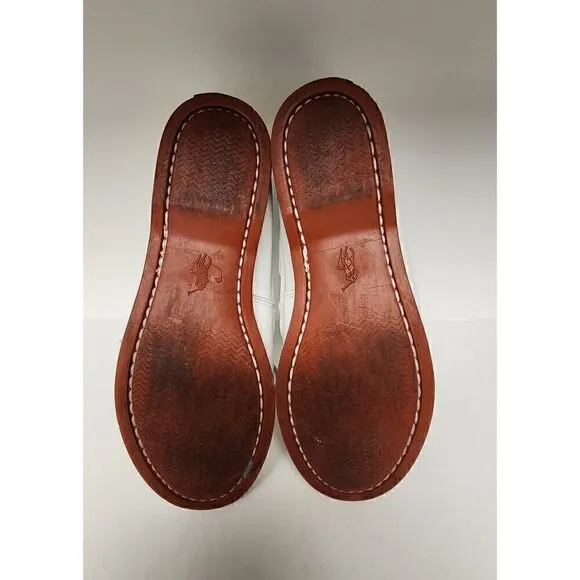Ralph Lauren Vintage 1970s Youth Merton leather Camper Boat shoes Size 1M White
