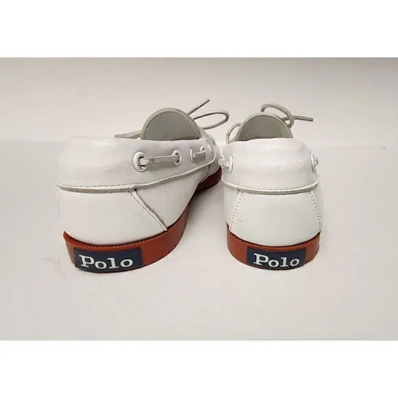 Ralph Lauren Vintage 1970s Youth Merton leather Camper Boat shoes Size 1M White