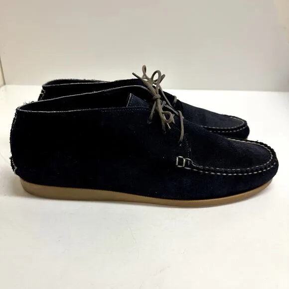 Rancourt &amp; Co. Penobscot Chukka Boot Navy Blue Suede Handsewn Made in USA 12