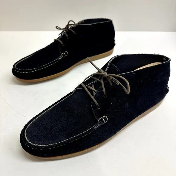 Rancourt &amp; Co. Penobscot Chukka Boot Navy Blue Suede Handsewn Made in USA 12