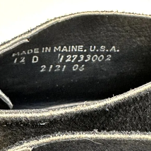 Rancourt &amp; Co. Penobscot Chukka Boot Navy Blue Suede Handsewn Made in USA 12