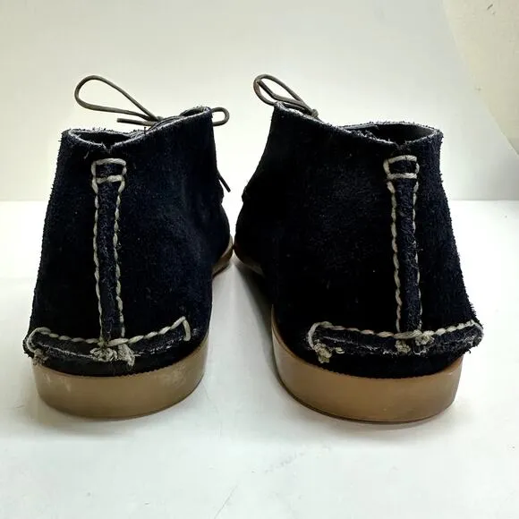 Rancourt &amp; Co. Penobscot Chukka Boot Navy Blue Suede Handsewn Made in USA 12