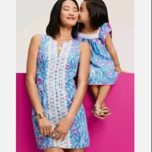 RARE! Mommy &amp; Me Lilly Pulitzer Girls Ruffle Shift Dress
