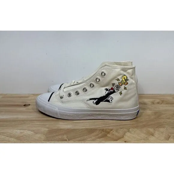Rare Vintage Keds 90’s Looney Tunes High-Top Canvas Sneakers Shoes Womens Size 9
