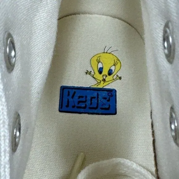 Rare Vintage Keds 90’s Looney Tunes High-Top Canvas Sneakers Shoes Womens Size 9