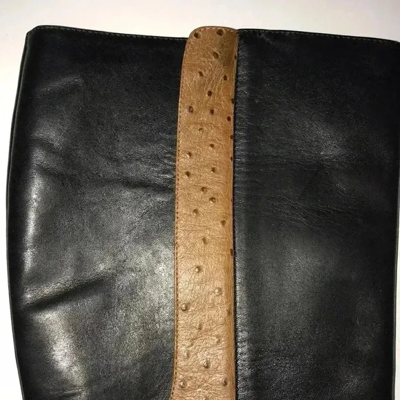 Rebecca Minkoff Ostrich Print Flat Boots Size 7