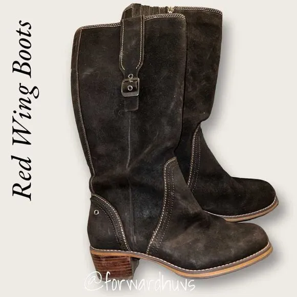 Red Wing Boots Brown Suede Size 7.5 D