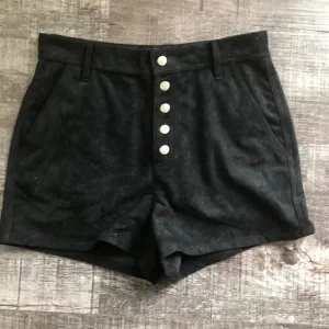 Reference black suede high waisted shorts medium