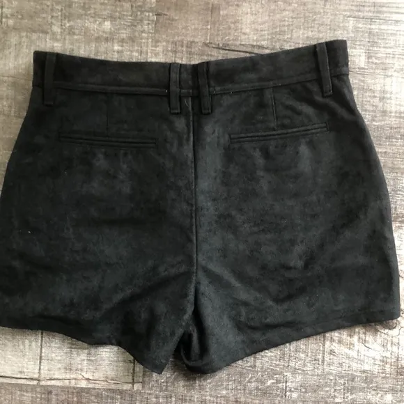 Reference black suede high waisted shorts medium