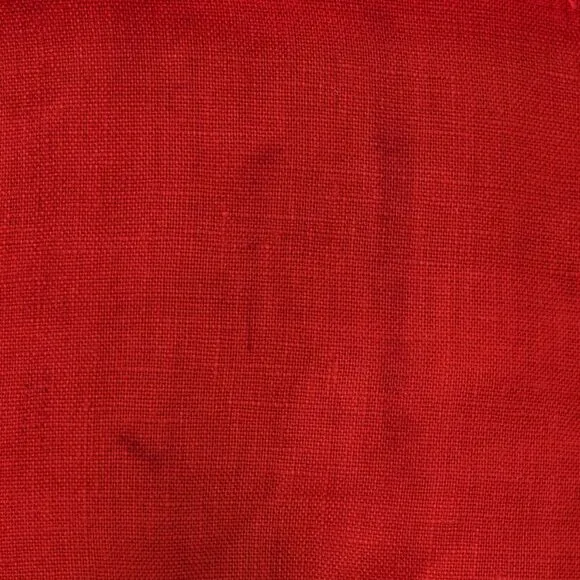 Reformation Bridgton Off-Shoulder Midi Dress in Red Linen