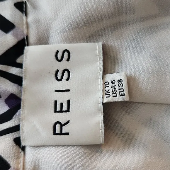 REISS | Christa Printed Silk Mini Skirt