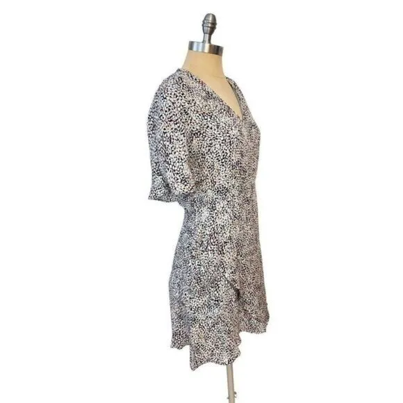 Reiss Multicolor Prose Mosaic Print Silk Casual Dress US size 6 8 NWT