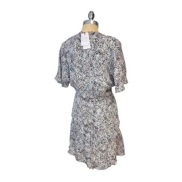 Reiss Multicolor Prose Mosaic Print Silk Casual Dress US size 6 8 NWT