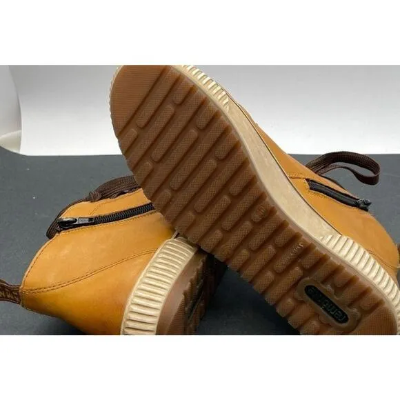 REMONTE Tan LEATHER LACED WATERPROOF ANKLE BOOTS SHOES US WOMENS SZ 9.5 EU 40