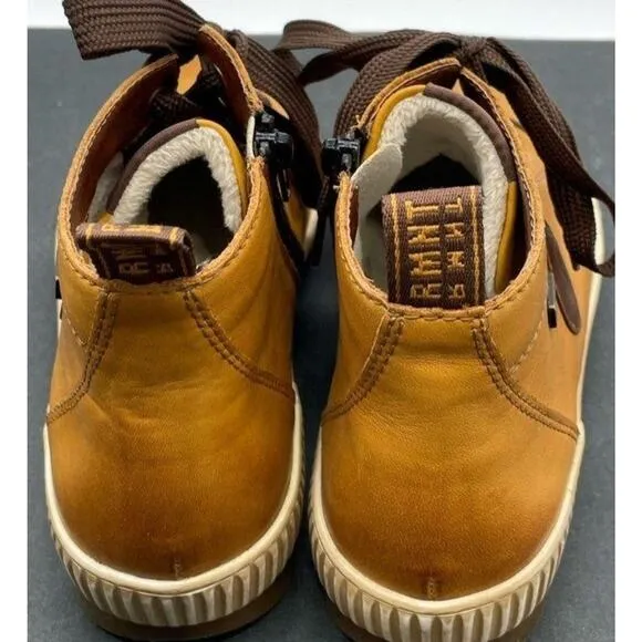 REMONTE Tan LEATHER LACED WATERPROOF ANKLE BOOTS SHOES US WOMENS SZ 9.5 EU 40