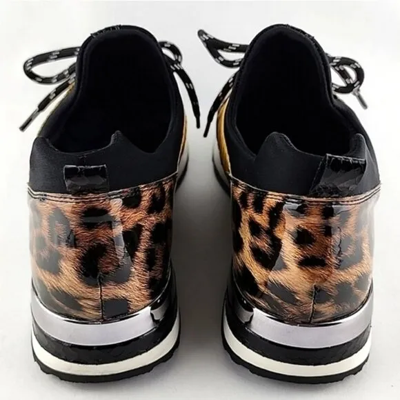 Remonte Women's Lace Up Casual Leopard Print Yellow Black Trainers Shoes Size 40
