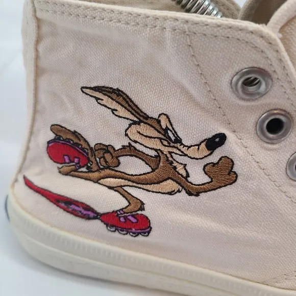 Retro Keds Looney Tunes WB High-Top‎ Canvas Sneaker 90's VINTAGE Womens Sz 6 1/2