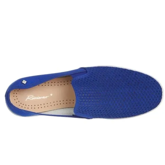 Rivieras Shoes Men 9 Women 12 CLASSIC Slip-On Navy Moccasins Unisex NWOT
