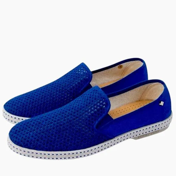 Rivieras Shoes Men 9 Women 12 CLASSIC Slip-On Navy Moccasins Unisex NWOT