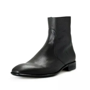 Roberto Cavalli Ankle Boots Shoes Men's Off Black Textured Leather sz 7-12