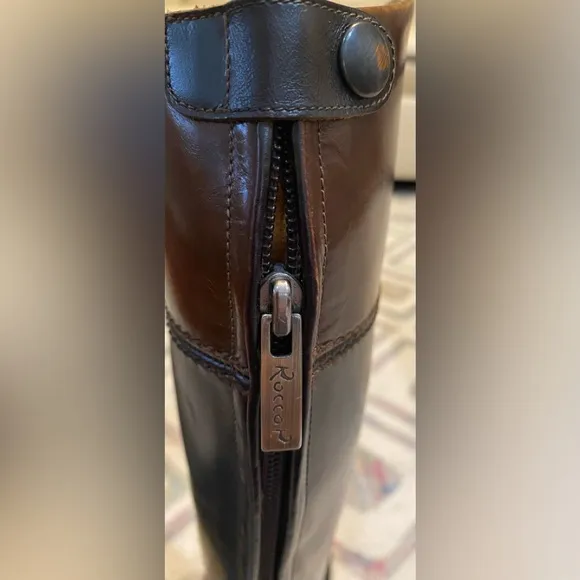 Rocco P Barney’s Tall Western Riding Knee Boots Flat Leather 36.5 Leather