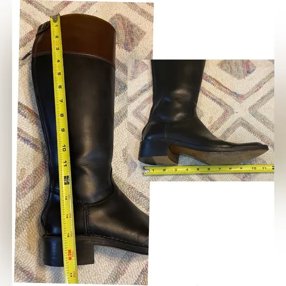 Rocco P Barney’s Tall Western Riding Knee Boots Flat Leather 36.5 Leather