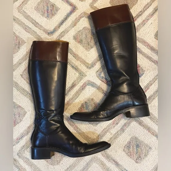 Rocco P Barney’s Tall Western Riding Knee Boots Flat Leather 36.5 Leather