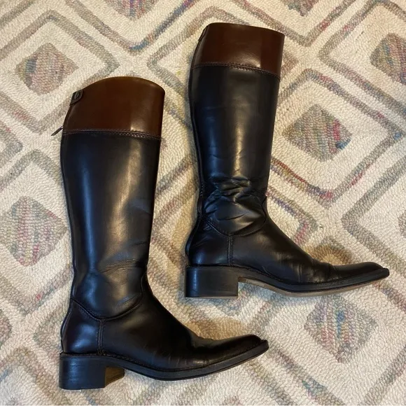 Rocco P Barney’s Tall Western Riding Knee Boots Flat Leather 36.5 Leather