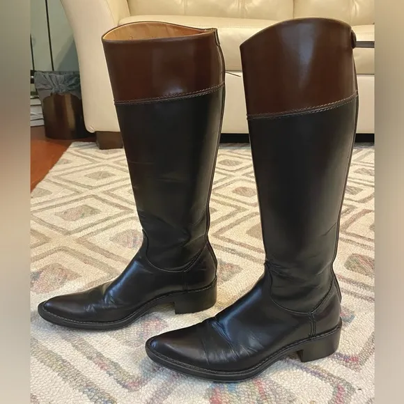 Rocco P Barney’s Tall Western Riding Knee Boots Flat Leather 36.5 Leather