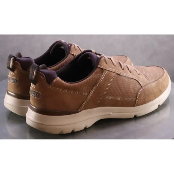 Rockport City Edge $130 Men's Casual Sneakers Shoes Size 14 (W) Wide Leather Tan