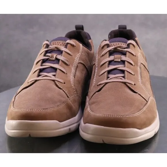 Rockport City Edge $130 Men's Casual Sneakers Shoes Size 14 (W) Wide Leather Tan