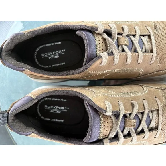 Rockport City Edge $130 Men's Casual Sneakers Shoes Size 14 (W) Wide Leather Tan