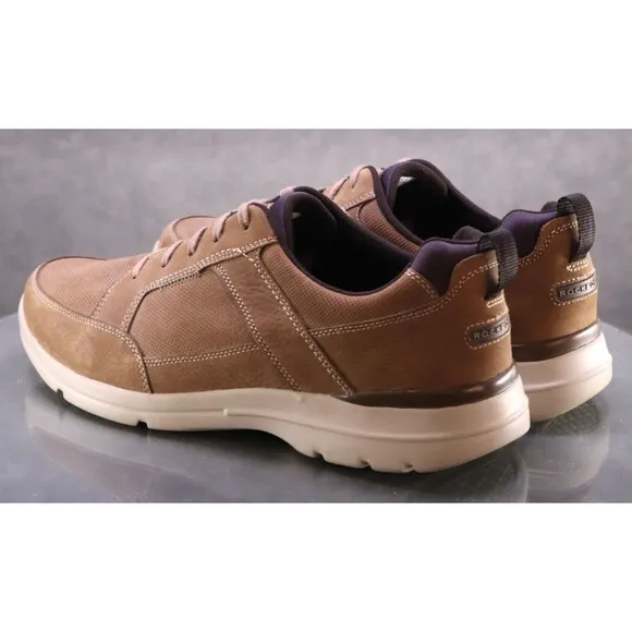 Rockport City Edge $130 Men's Casual Sneakers Shoes Size 14 (W) Wide Leather Tan