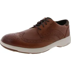 Rockport Mens CJ2886 Tan Textured Manmade Boat Shoes New
