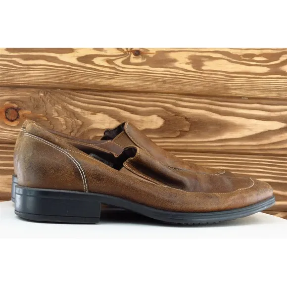 Rockport Shoes Sz 8.5 M Brown Loafer Leather Men 1604‎