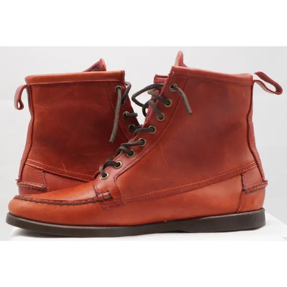 Ronnie Fieg Sebago Docksides Boots Light Brown Chukka Moccasin 10 M