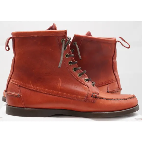 Ronnie Fieg Sebago Docksides Boots Light Brown Chukka Moccasin 10 M