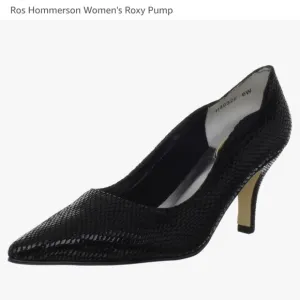Ros Hommerson Roxy Pump Black Snake Leather Shoes. Size 9.5M.