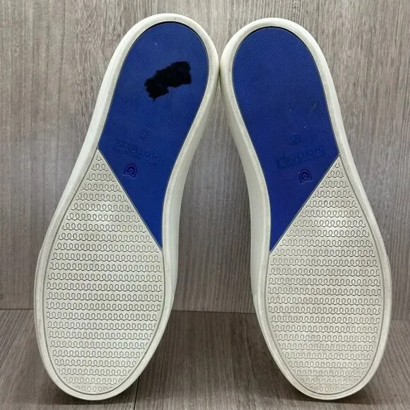 Rothys Chelsea Boots Womens 9.5 Fabric Flat Mid Top Pull On Booties Bright White