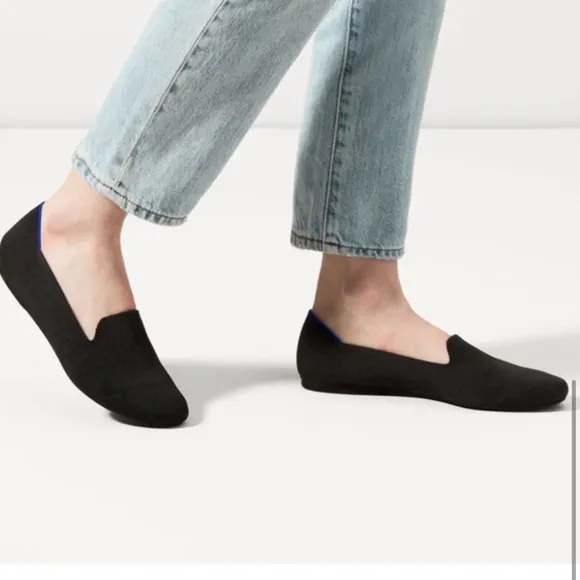 Rothy’s The Loafer Solid Black Honeycomb Size 7 Flat Shoes